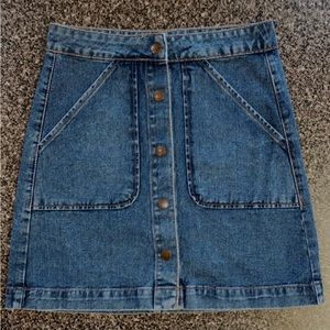 Rare Button Down Classic Denim Skirt